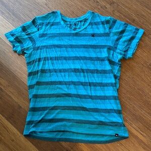Hurley Blue Striped Short Sleeve Tee